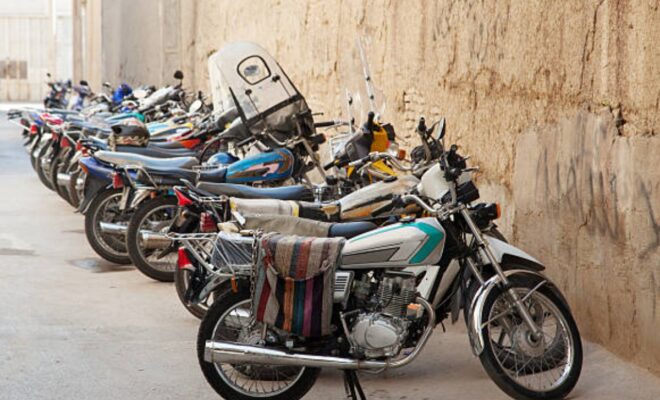 Row Of Motorbike